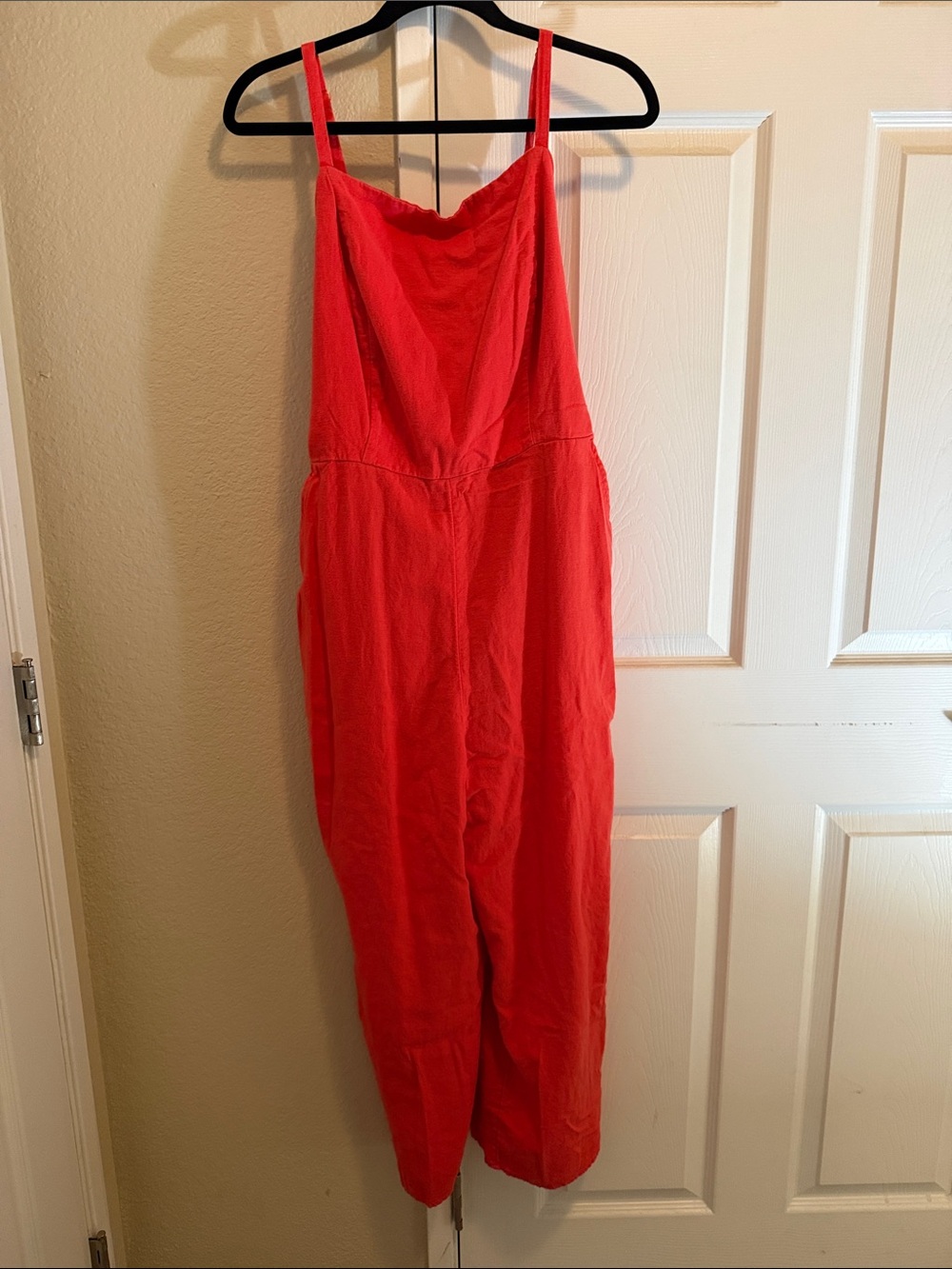 Old Navy Red Sleeveless Wide-Leg Jumpsuit